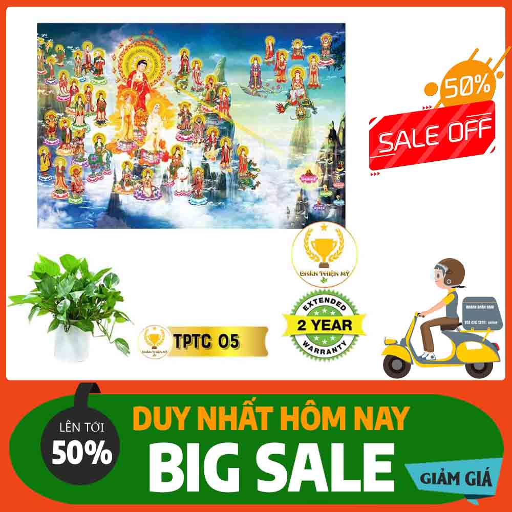 Tranh Tây Phương Tam Thánh MS 05