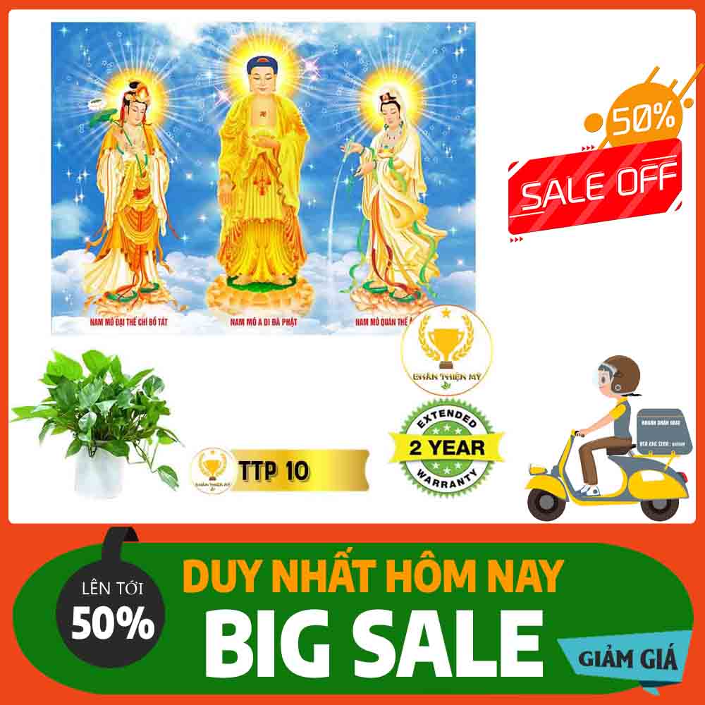 Tranh Tam Thế Phật MS 10