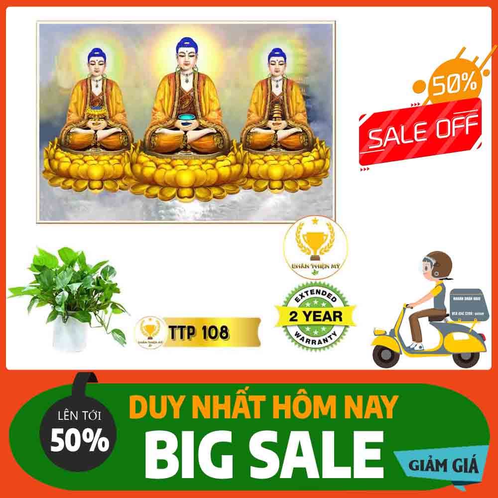 Tranh Tam Thế Phật MS 108