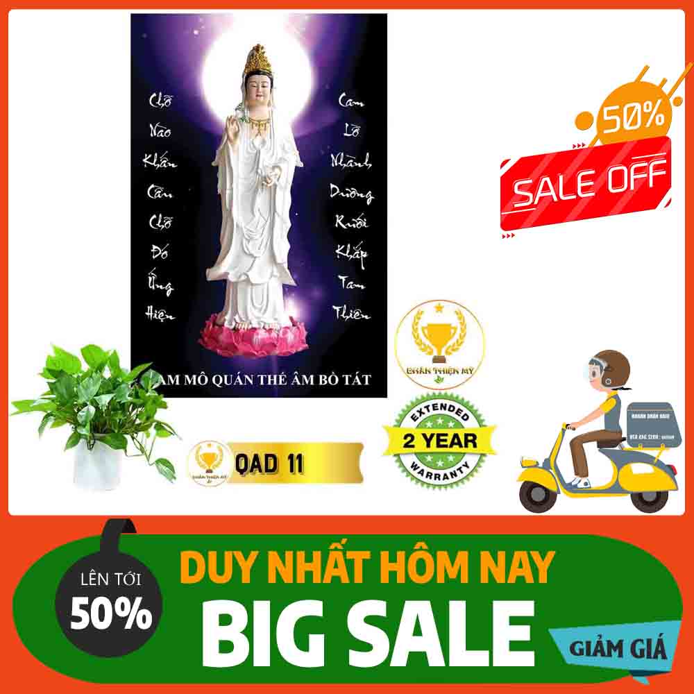 Tranh Quan Thế Âm Bồ Tát đứng MS 11