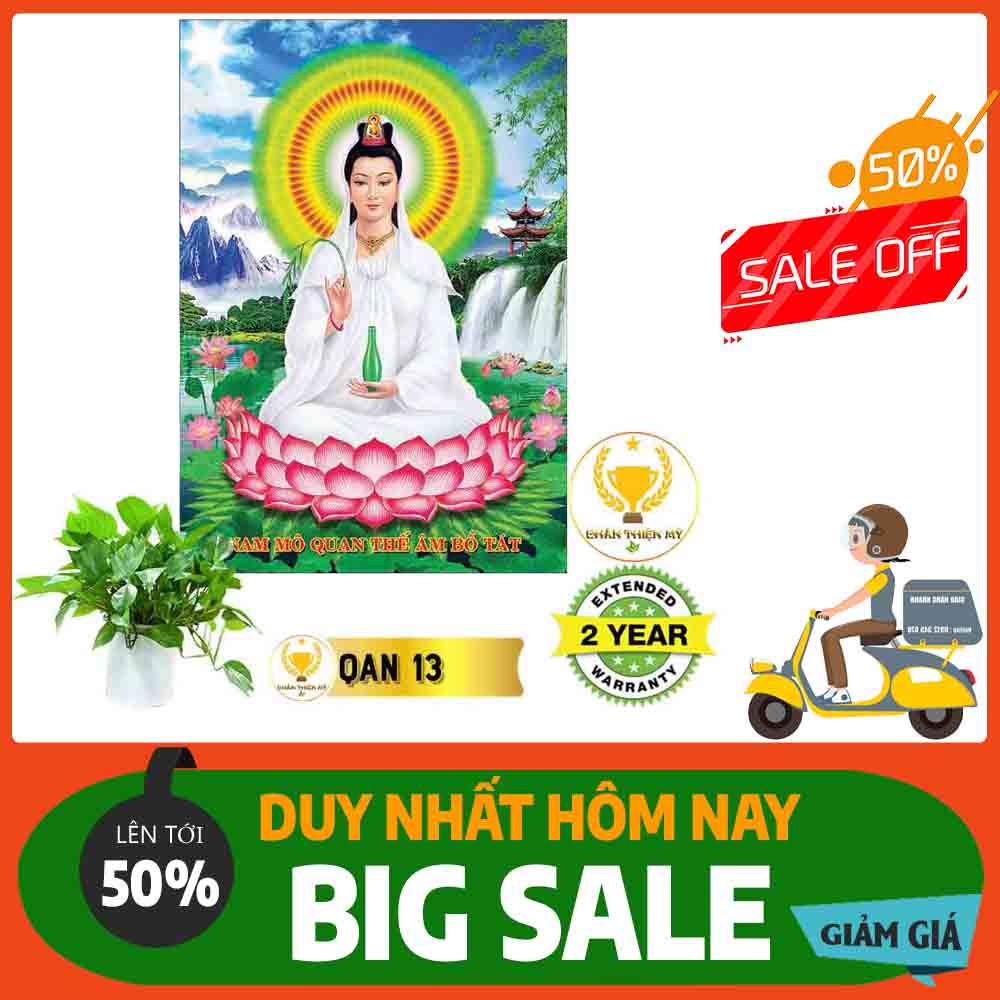Tranh Quan Thế Âm Bồ Tát ngồi MS 13