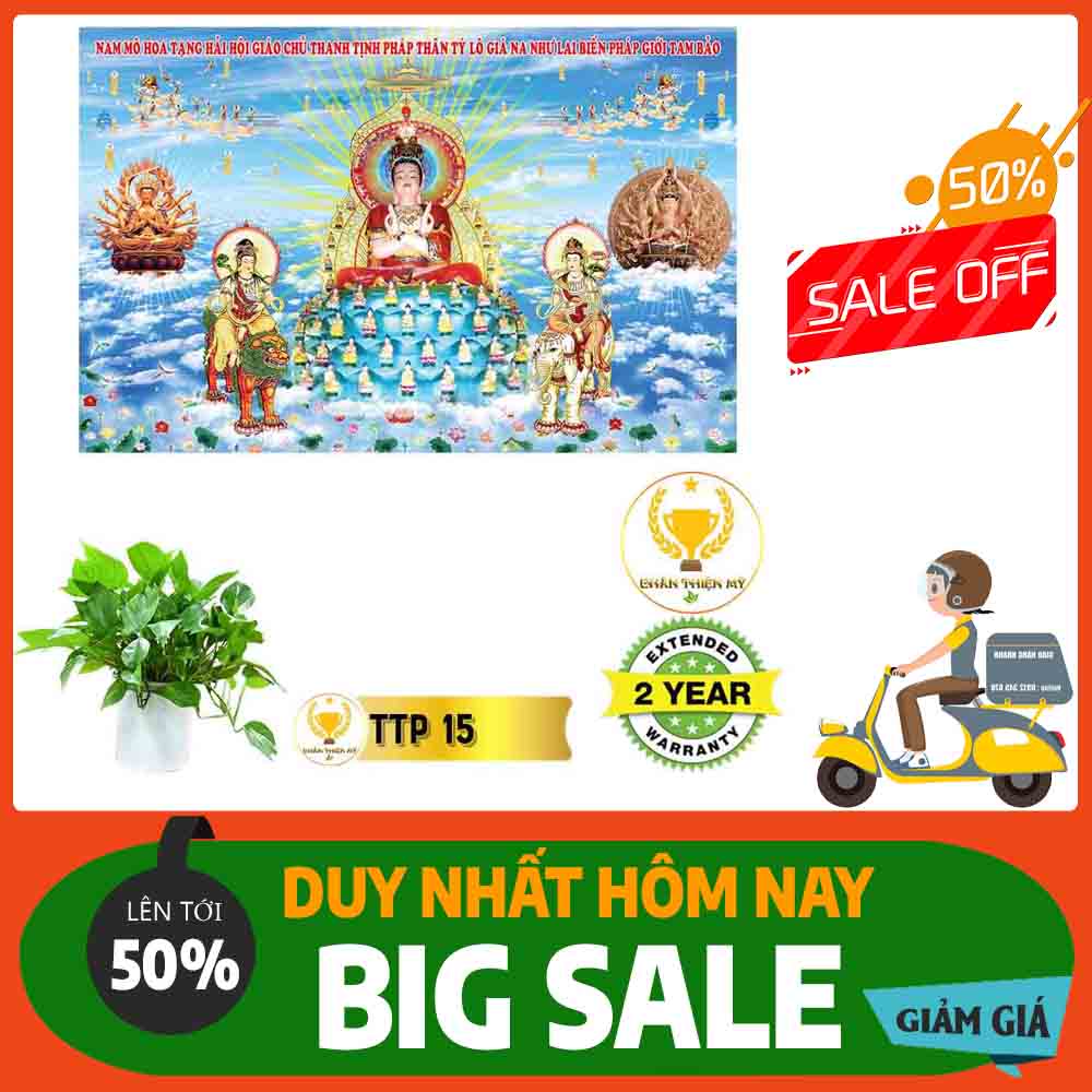 Tranh Tam Thế Phật MS 15