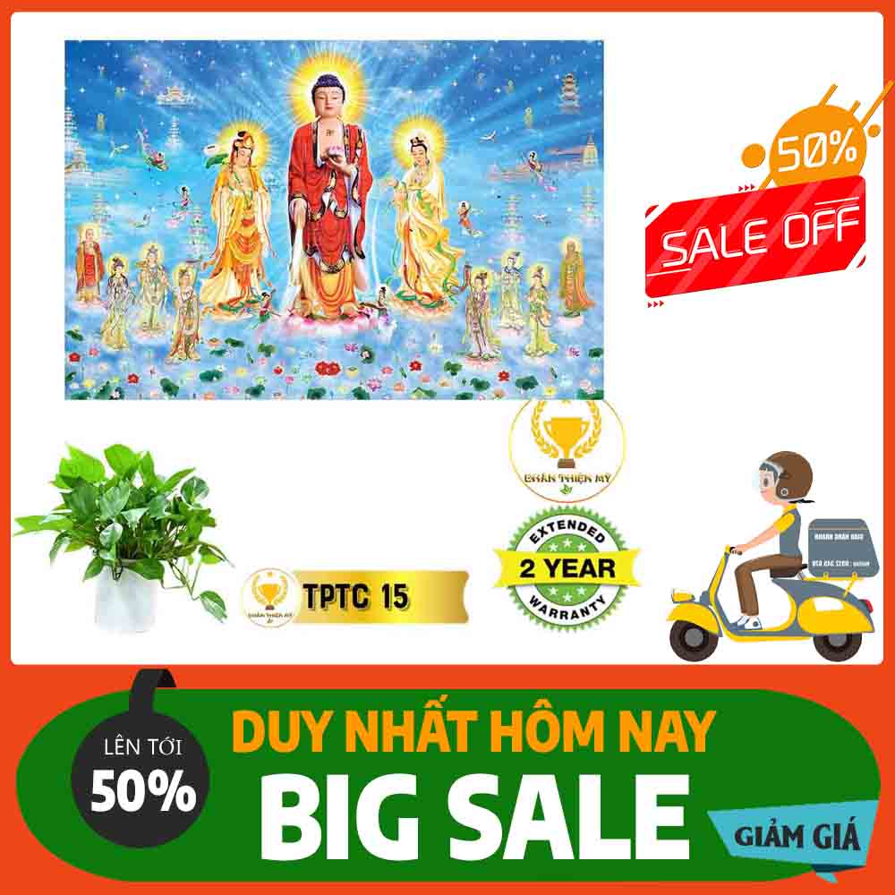 Tranh Tây Phương Tam Thánh MS 15