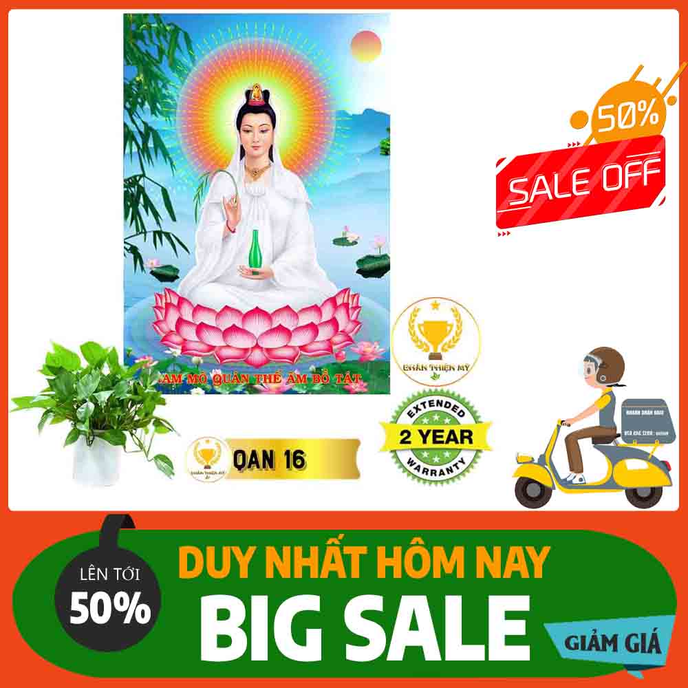 Tranh Quan Thế Âm Bồ Tát ngồi MS 16