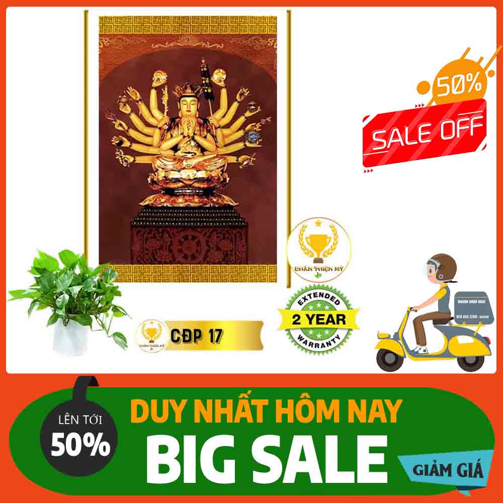 Tranh Phật Mẫu Chuẩn Đề MS 17