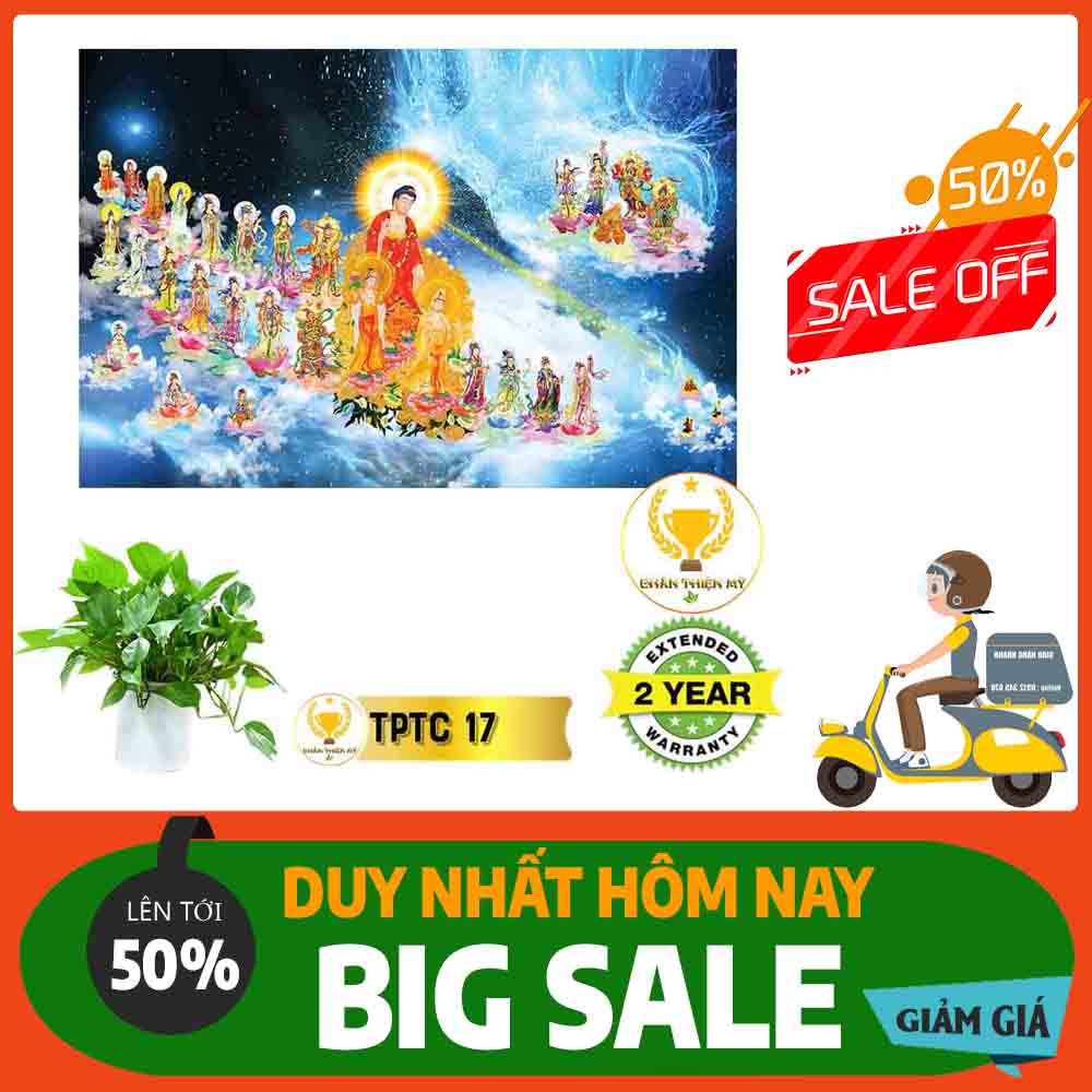 Tranh Tây Phương Tam Thánh MS 17