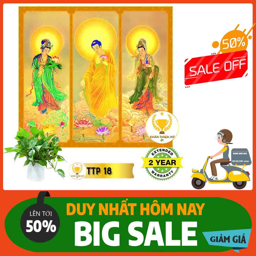 Tranh Tam Thế Phật MS 18