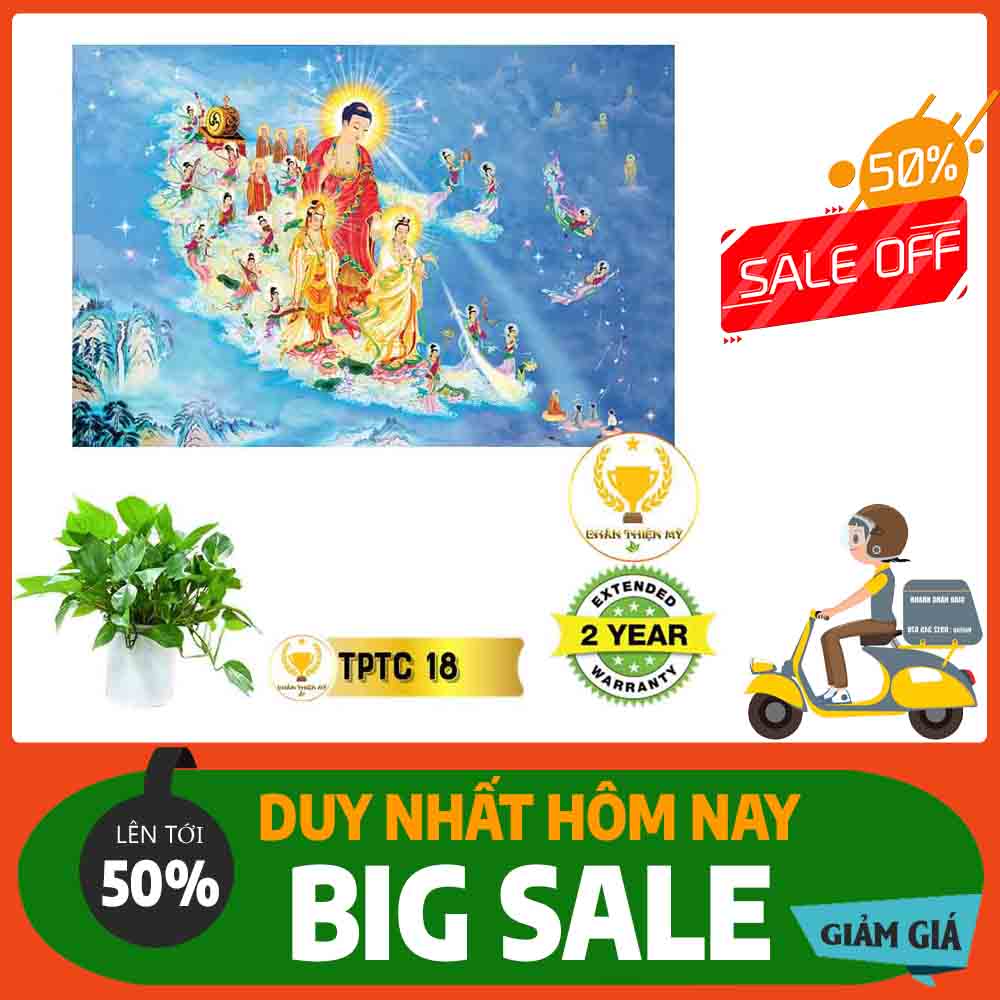 Tranh Tây Phương Tam Thánh MS 18