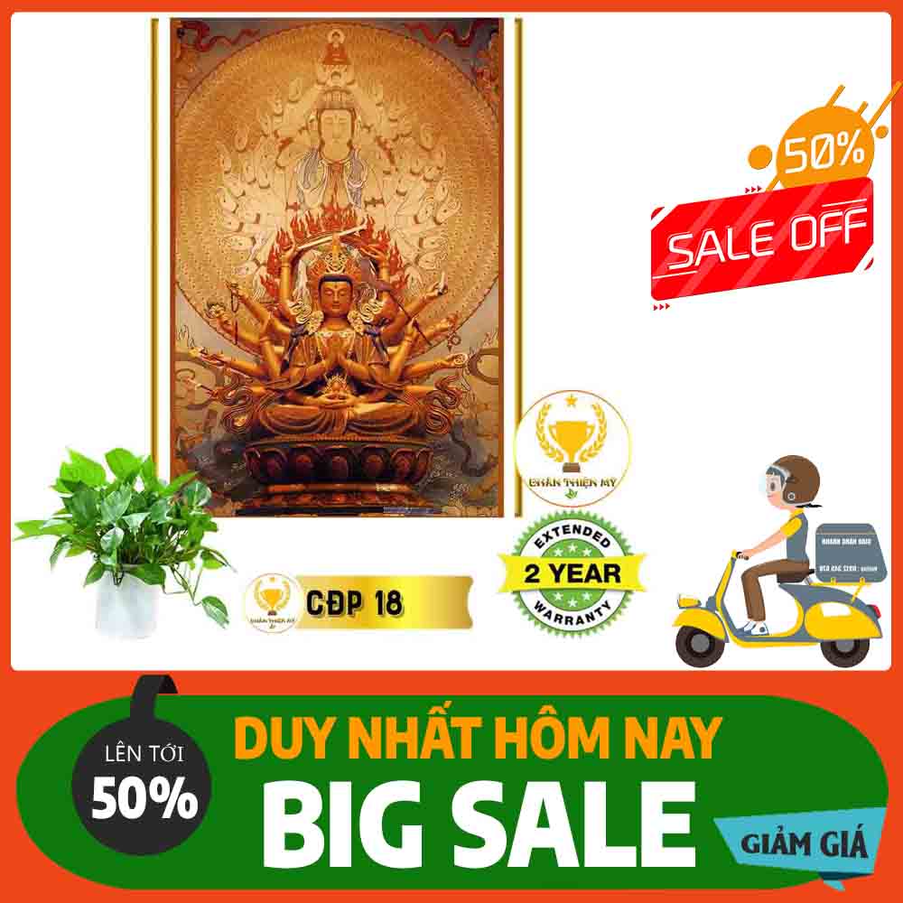 Tranh Phật Mẫu Chuẩn Đề MS 18