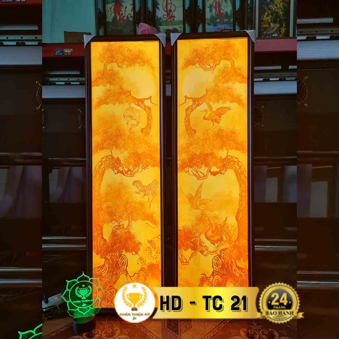 Tranh trúc chỉ in đôi dọc MS 21