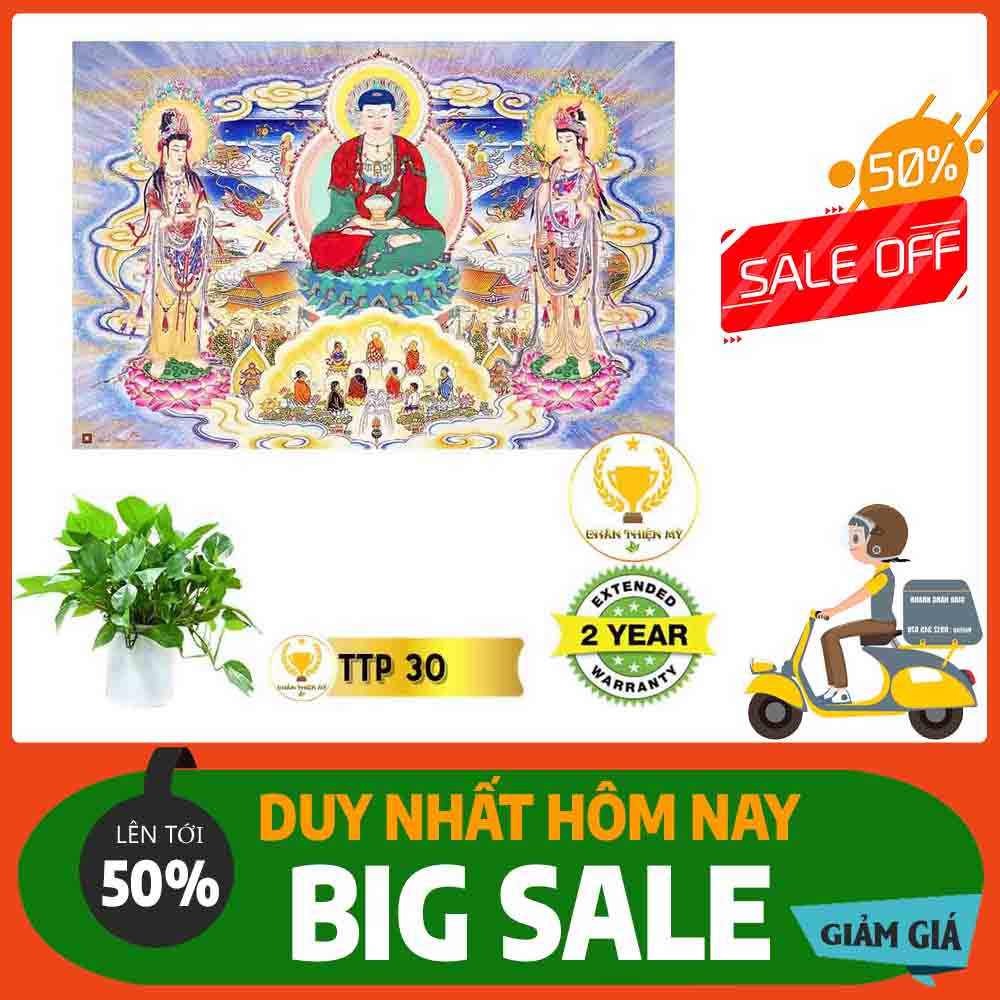 Tranh Tam Thế Phật MS 30
