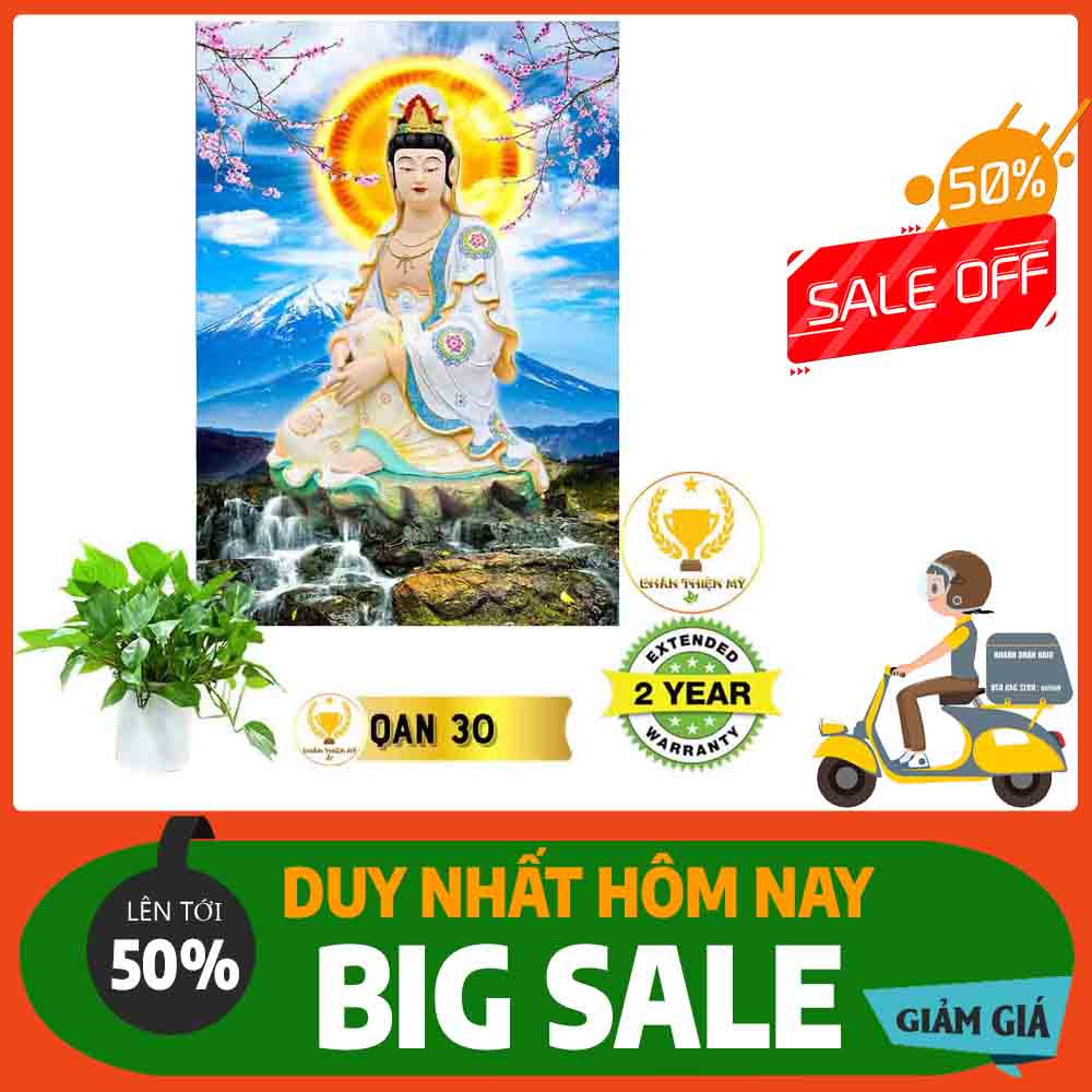 Tranh Quan Thế Âm Bồ Tát ngồi MS 30