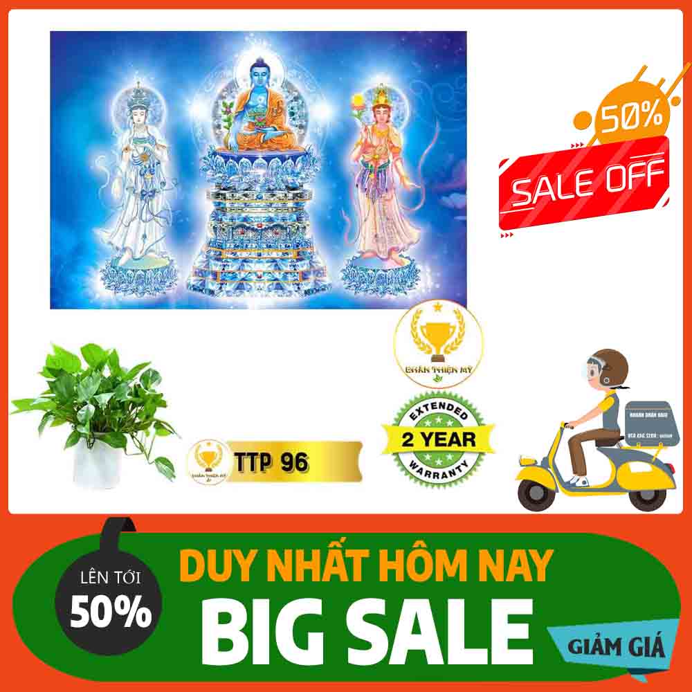 Tranh Tam Thế Phật MS 96