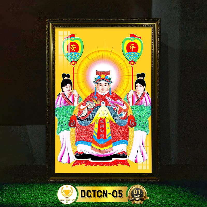 Tranh Phật Treo Tường Chúa Tiên Chúa Ngọc Có Đèn CHÂN THIỆN MỸ, Trang Trí Bàn Thờ, Treo Phòng Thờ DCTCN-05