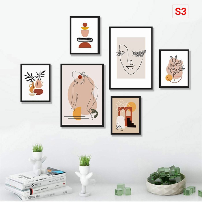 Bộ 6 bức tranh treo Phòng khách_PK11