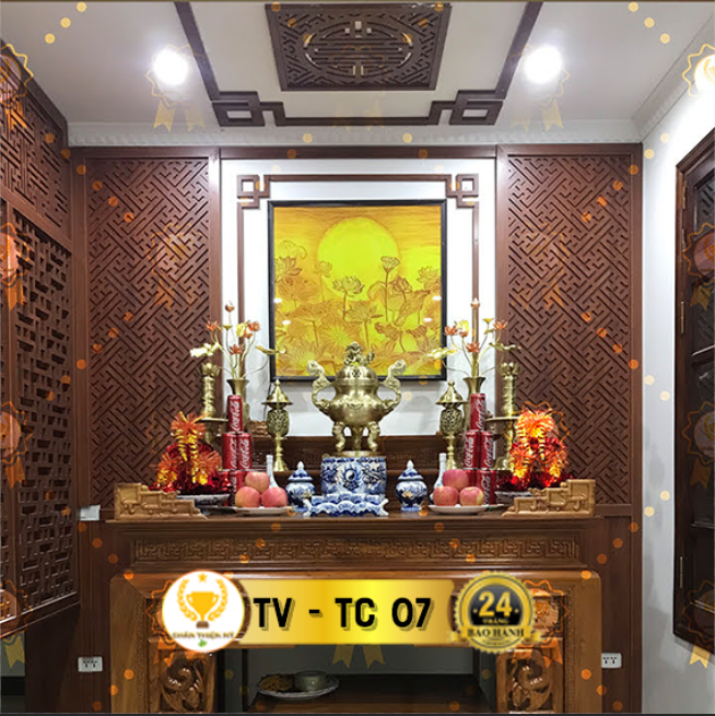 Tranh trúc chỉ in vuông dùng thờ gia tiên  MS 07