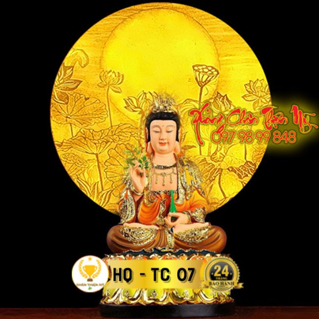Hào quang trúc chỉ in TC-HQ 07 thờ Phật