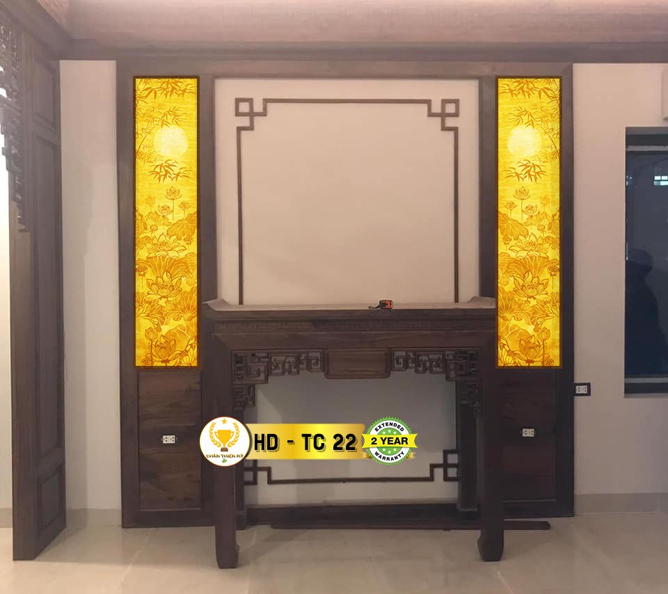 Tranh trúc chỉ in đôi dọc MS 22