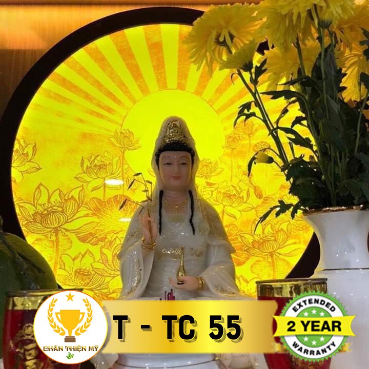 Hào quang trúc chỉ in TC-HQ 55 thờ Phật