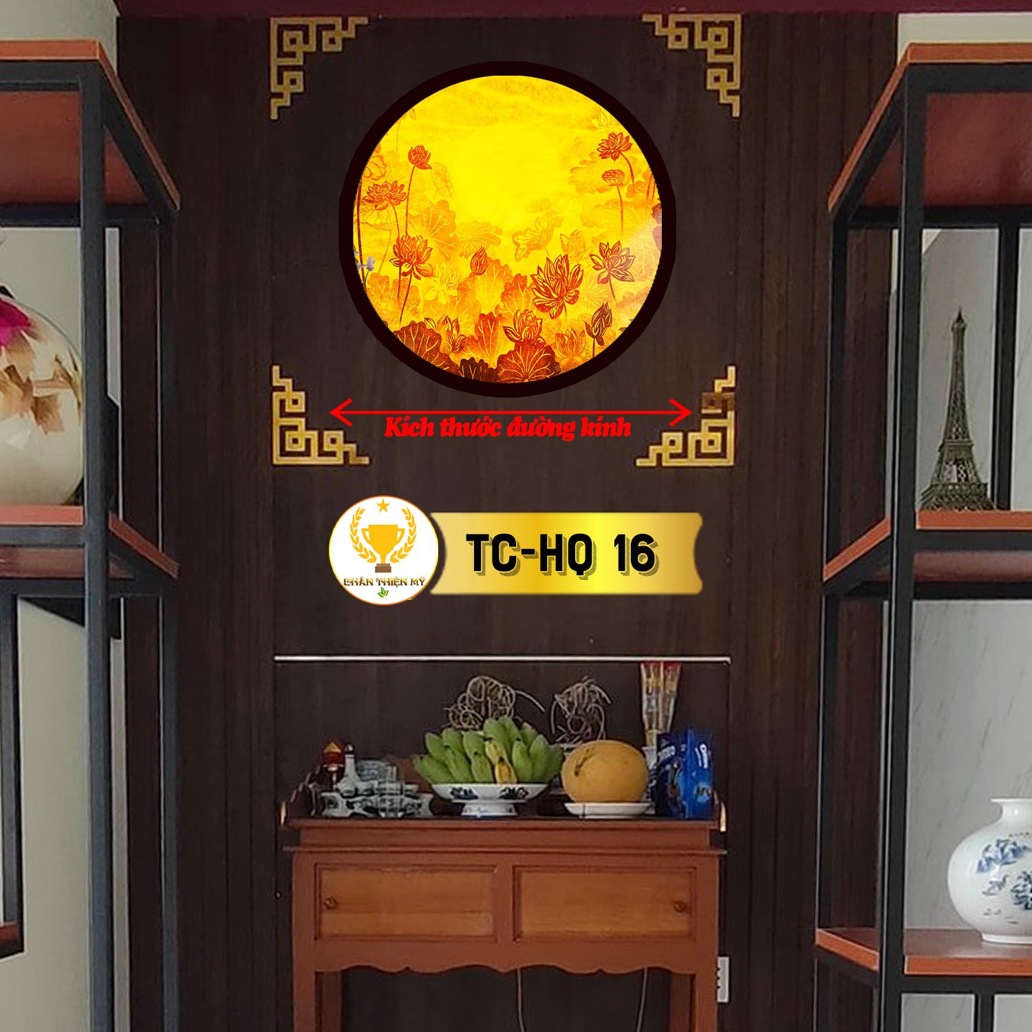 Hào quang trúc chỉ in thờ gia tiên TC_HQ 16
