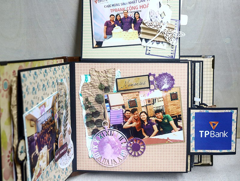 Hướng dẫn cách làm scrapbook album ảnh handmade đơn giản 10 năm kinh nghiệm Craft & More Vietnam