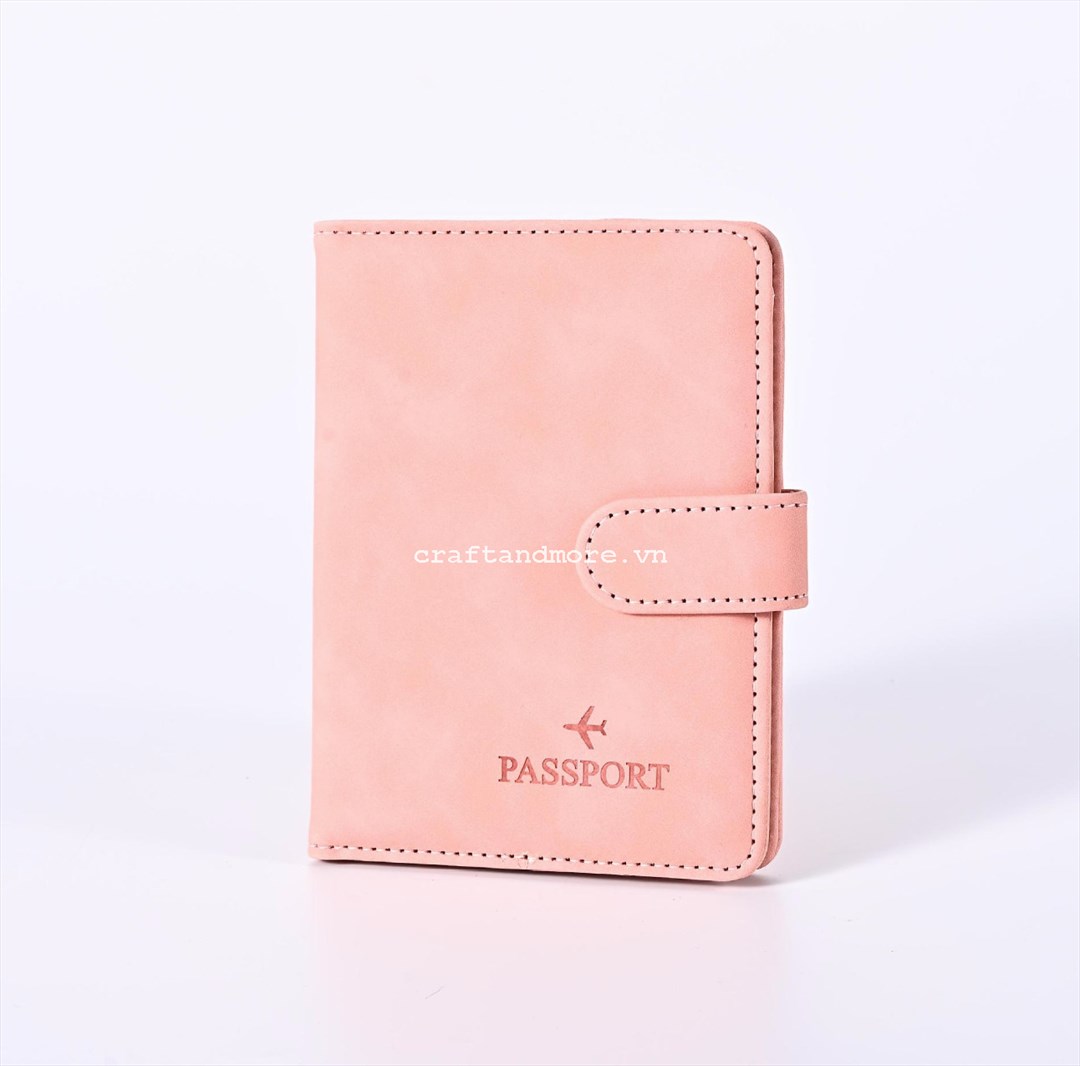 Túi ví đựng hộ chiếu passport holder màu hồng