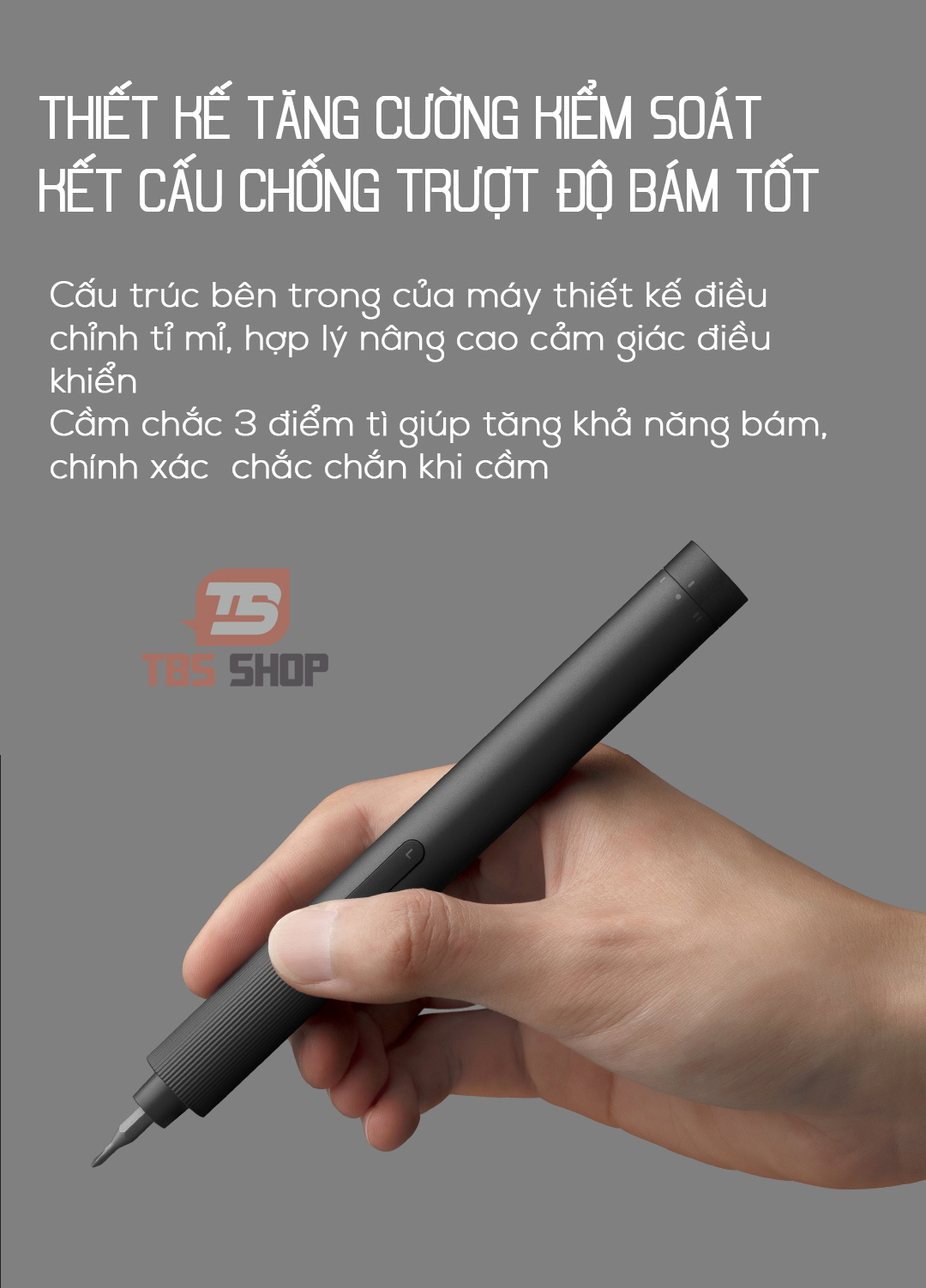 thiết kế của tua vít điện xiaomi