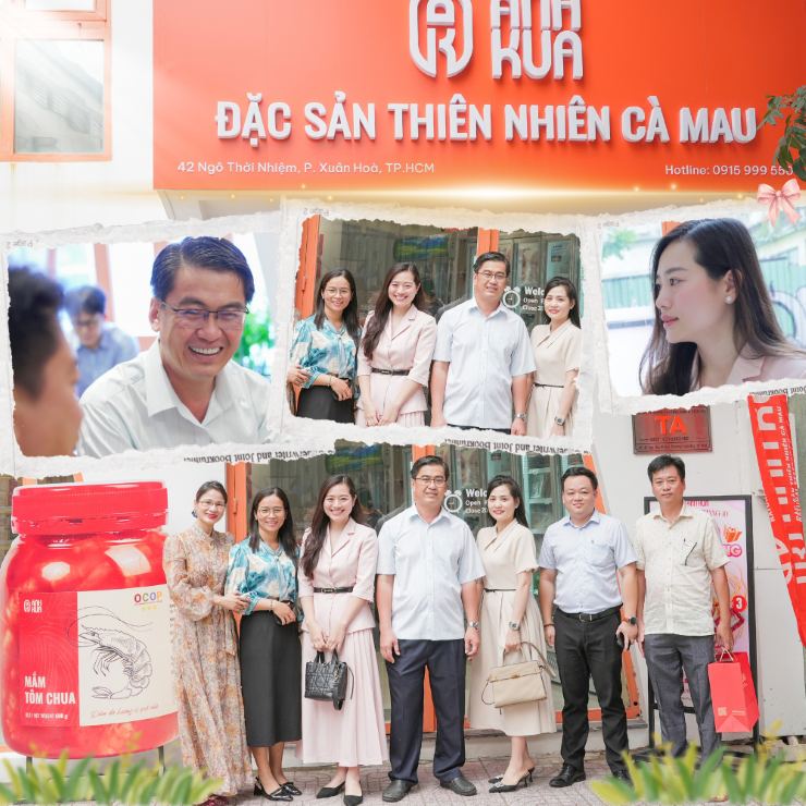 Ánh Kua đón Phó Chi cục trưởng Chi cục Kinh tế hợp tác và Phát triển nông thôn đến thăm cửa hàng