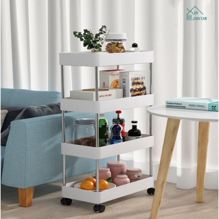 KỆ 4 TẦNG CÓ BÁNH XE