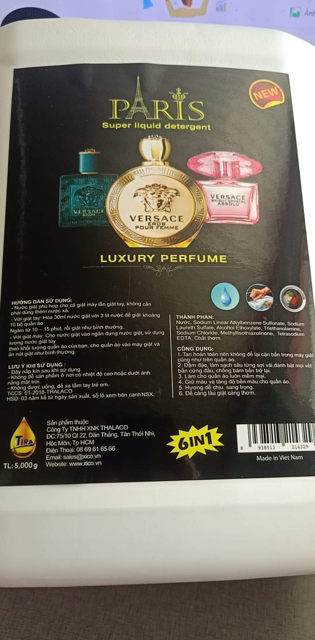 NƯỚC GIẶT PARIS 5000G