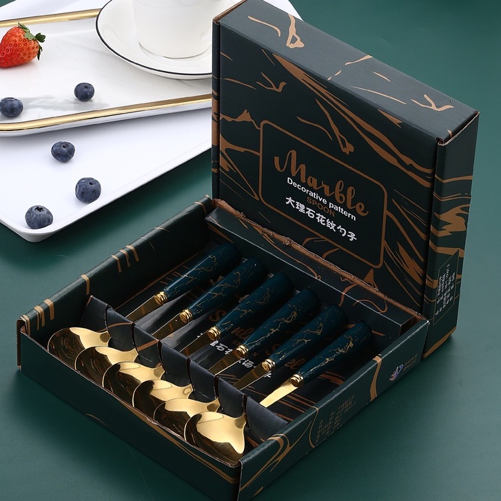 BỘ 6 MUỖNG MARBLE