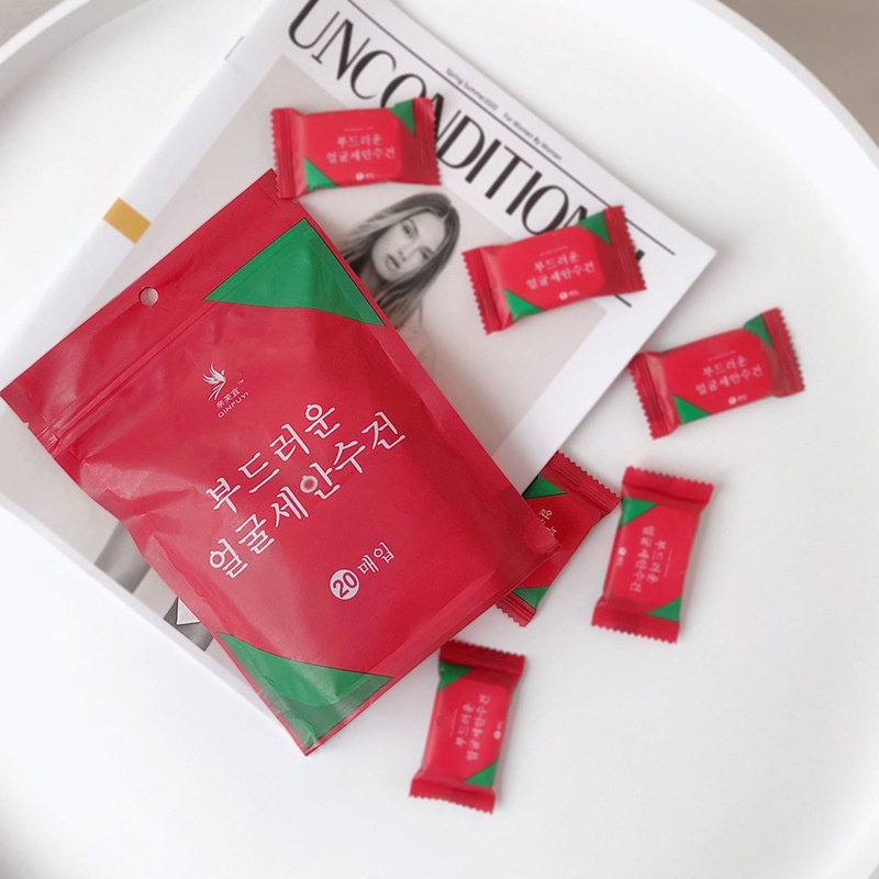 KHĂN GIẤY NÉN MINI ( MÀU ĐỎ)