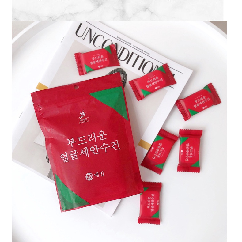 KHĂN GIẤY NÉN MINI ( MÀU ĐỎ)