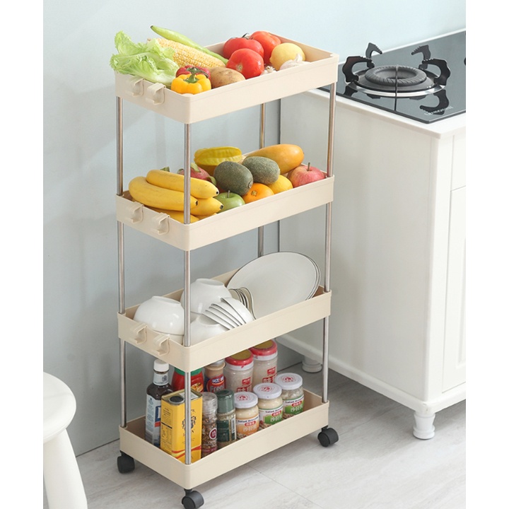 KỆ 4 TẦNG CÓ BÁNH XE