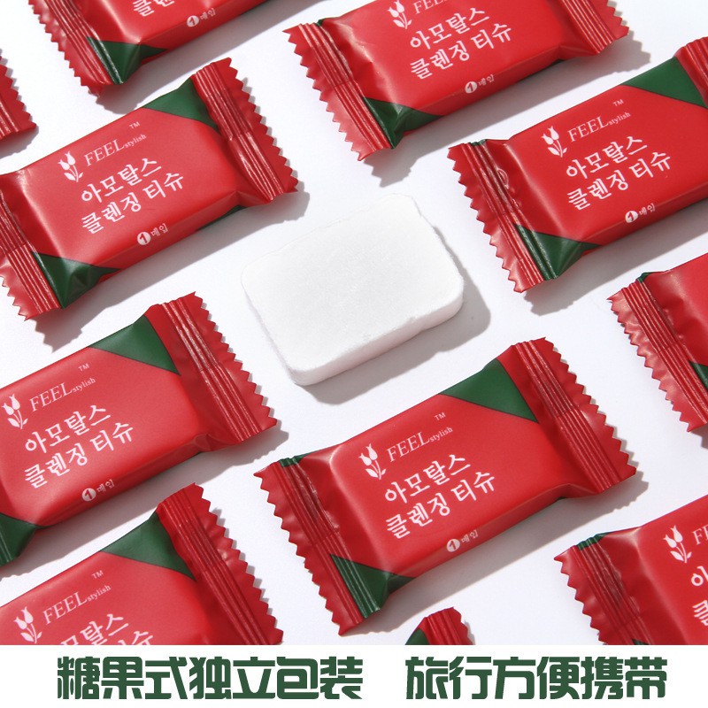 KHĂN GIẤY NÉN MINI ( MÀU ĐỎ)