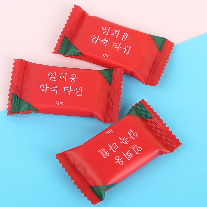 KHĂN GIẤY NÉN MINI ( MÀU ĐỎ)