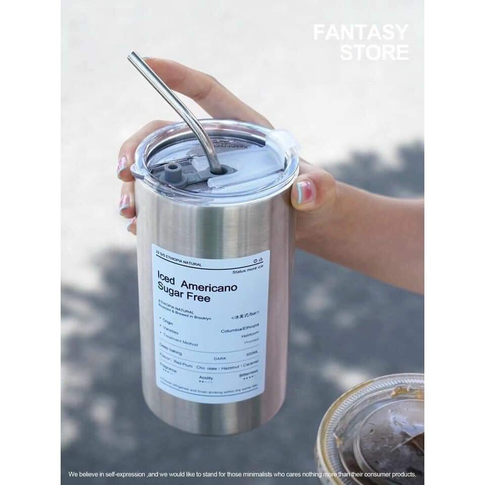 LY INOX 600ML KÈM ỐNG HÚT