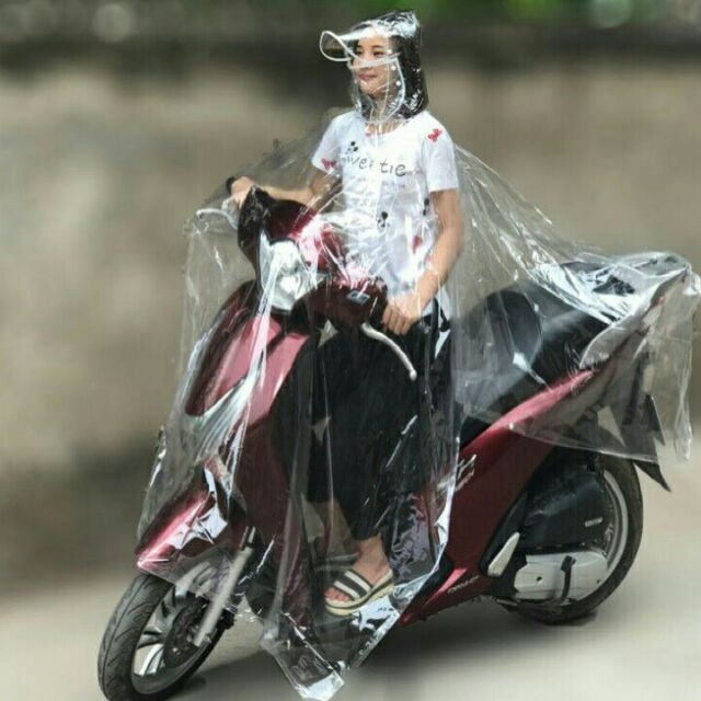 ÁO MƯA TRONG SUỐT 1 ĐẦU