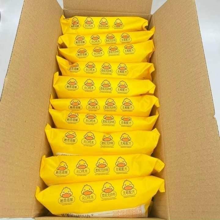 THÙNG 10 KHĂN ƯỚT VỊT VÀNG