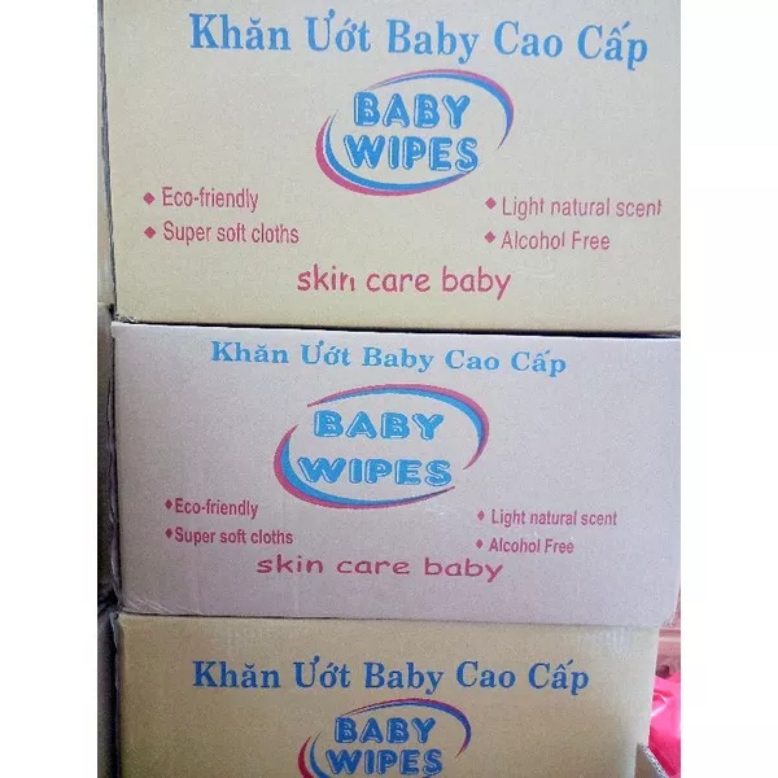 SET 10 BỊCH KHĂN ƯỚT BABY WIPES ĐỎ