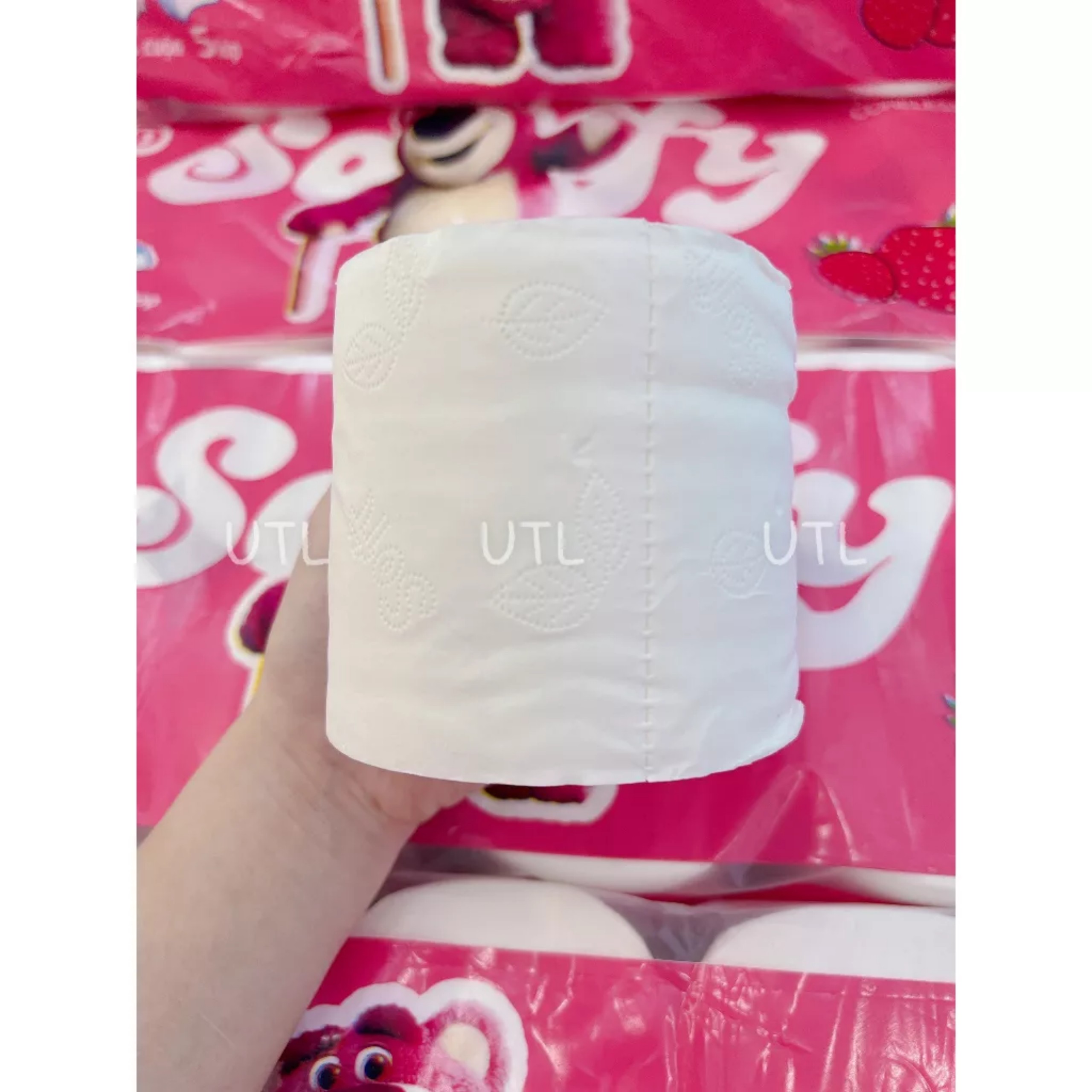 BỊCH 12 CUỘN GIẤY VỆ SINH 5 LỚP GẤU DÂU