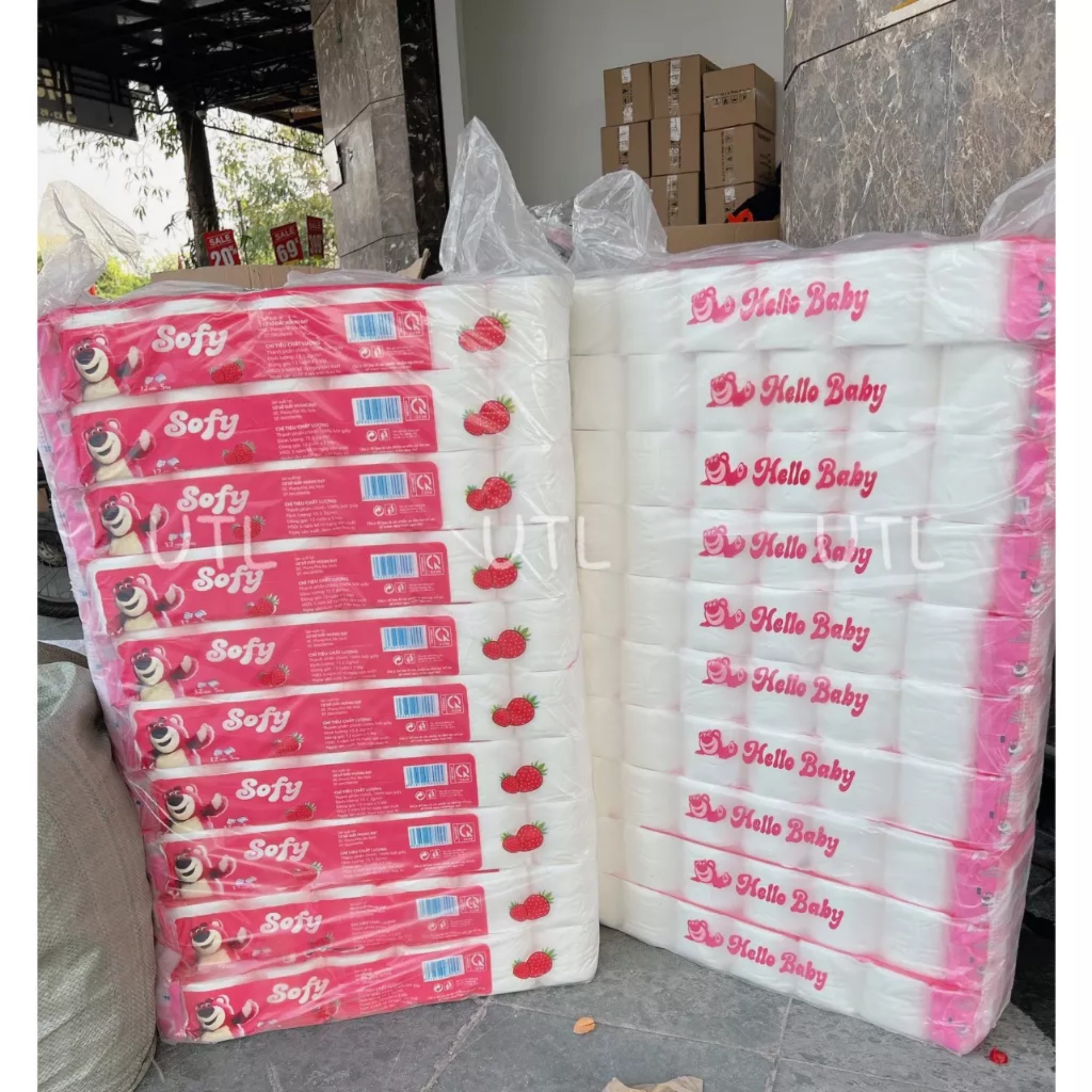 BỊCH 12 CUỘN GIẤY VỆ SINH 5 LỚP GẤU DÂU