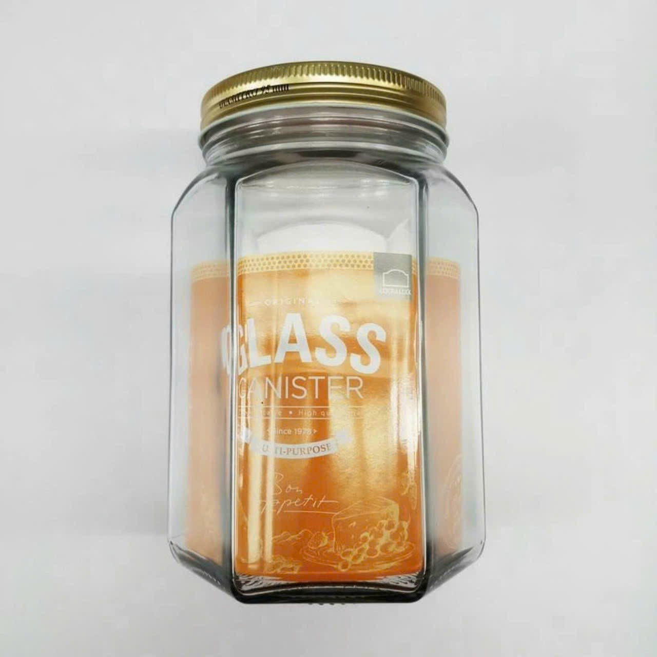 Hũ Đựng Thực Phẩm Bằng Thủy Tinh Lock&Lock Glass canister with Tin cap 1.2lit