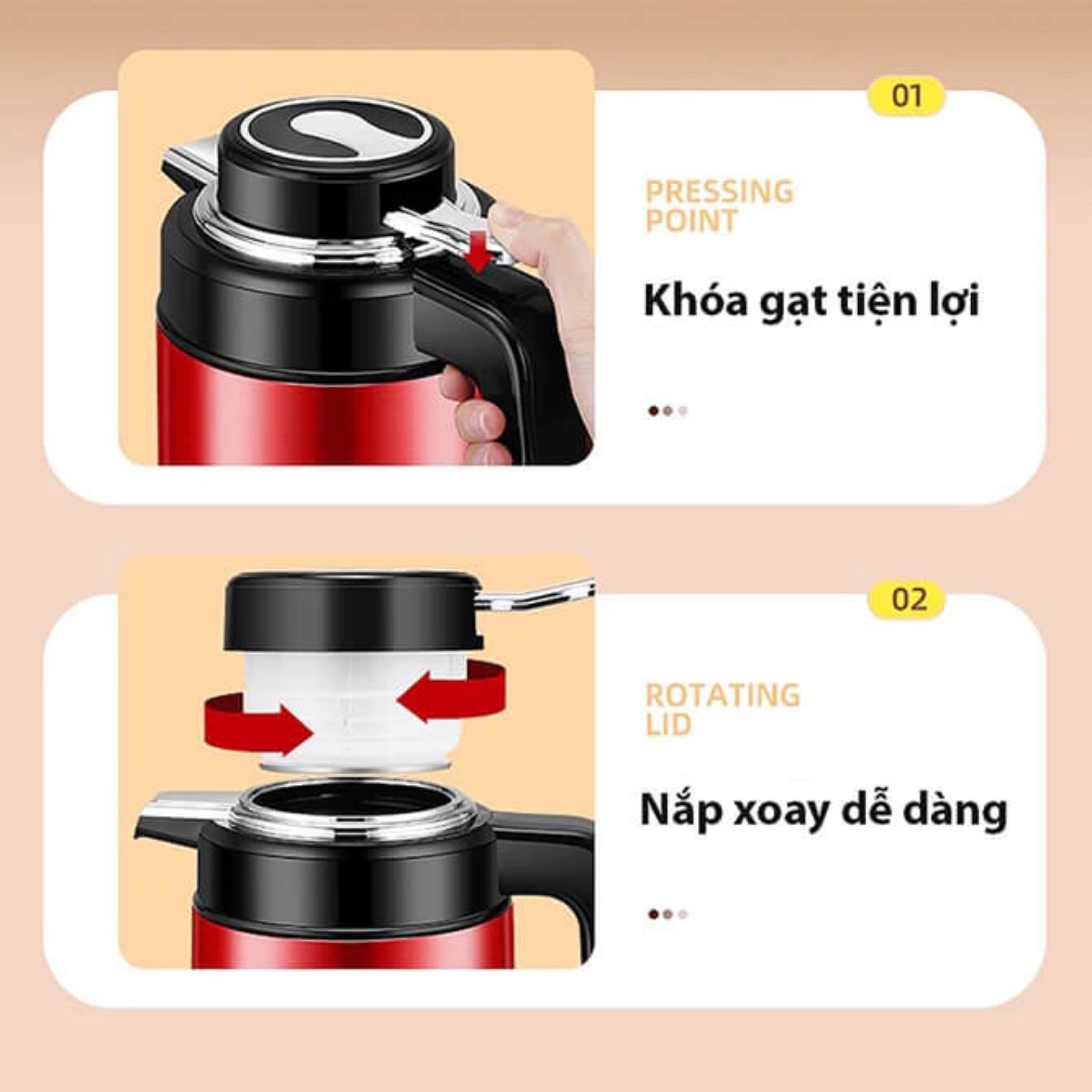 ẤM SIÊU TỐC GIỮ NHIỆT ST21