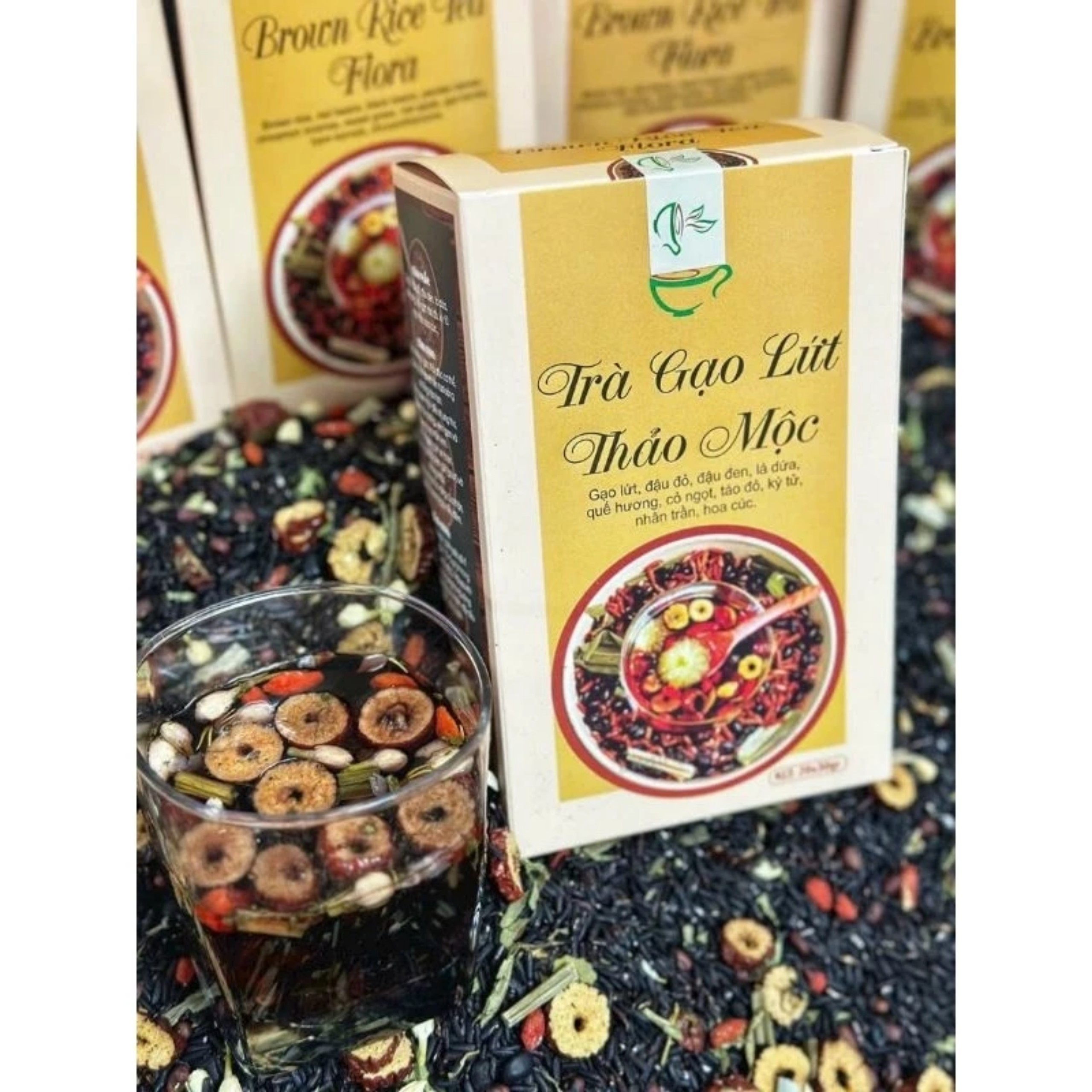 HỘP 20 GÓI TRÀ GẠO LỨT THẢO MỘC