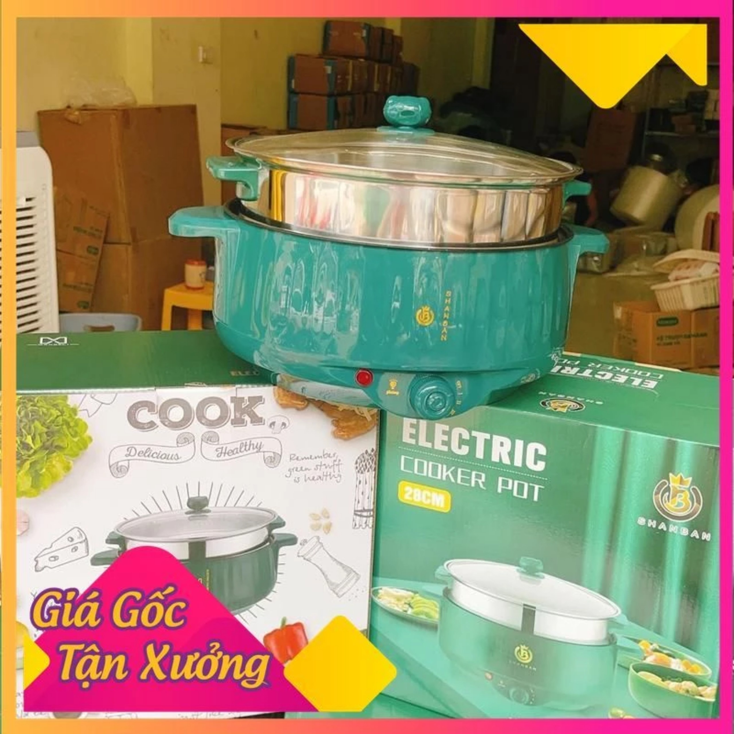 NỒI LẨU ĐIỆN VÂN ĐÁ 28 CM