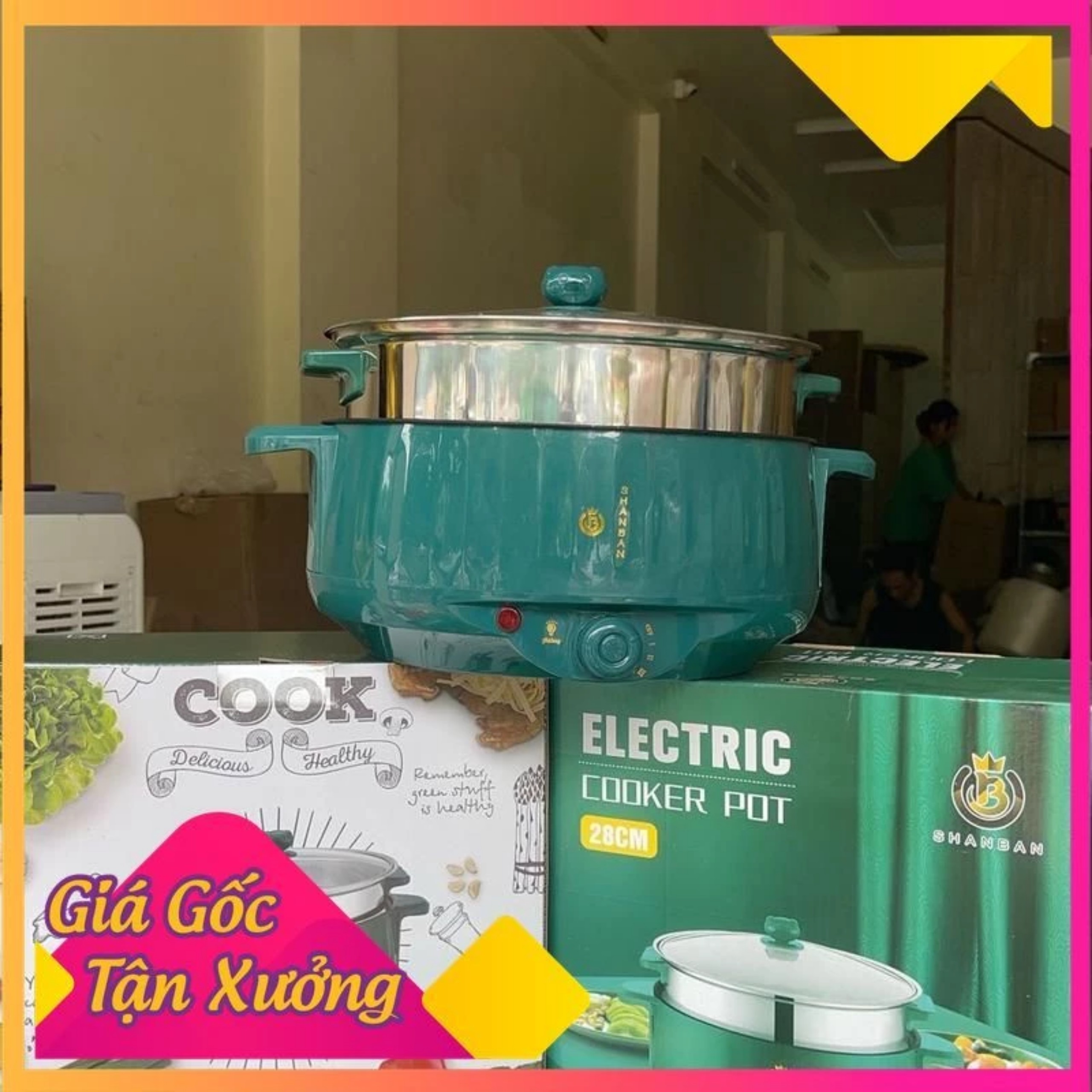 NỒI LẨU ĐIỆN VÂN ĐÁ 28 CM