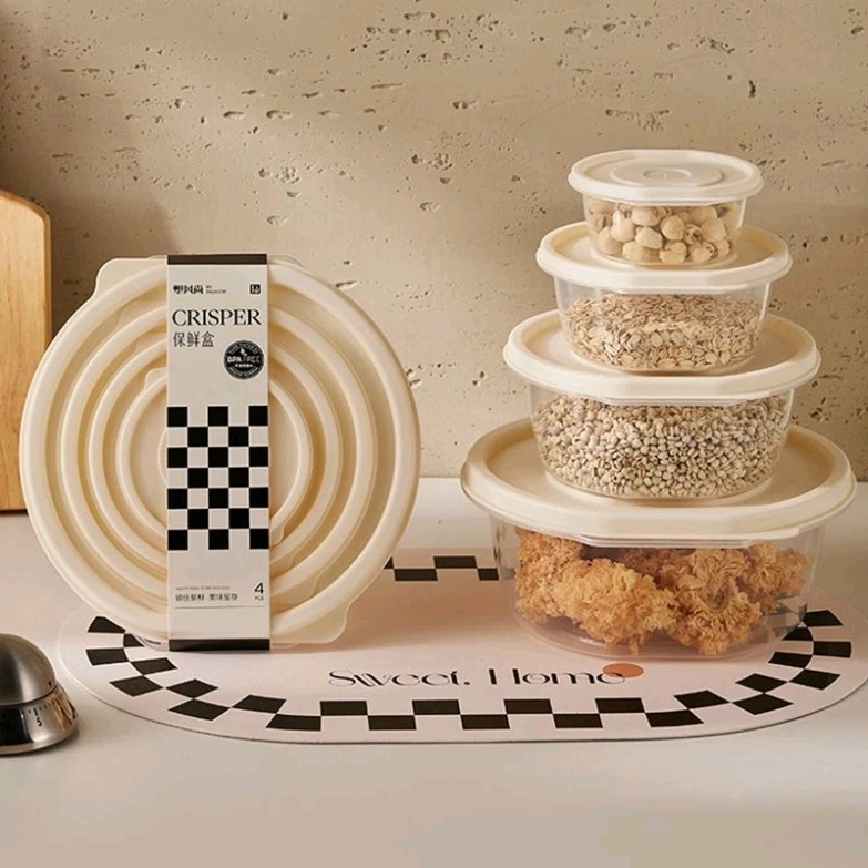 Combo  4 Hộp Nhựa Đựng Thực Phẩm