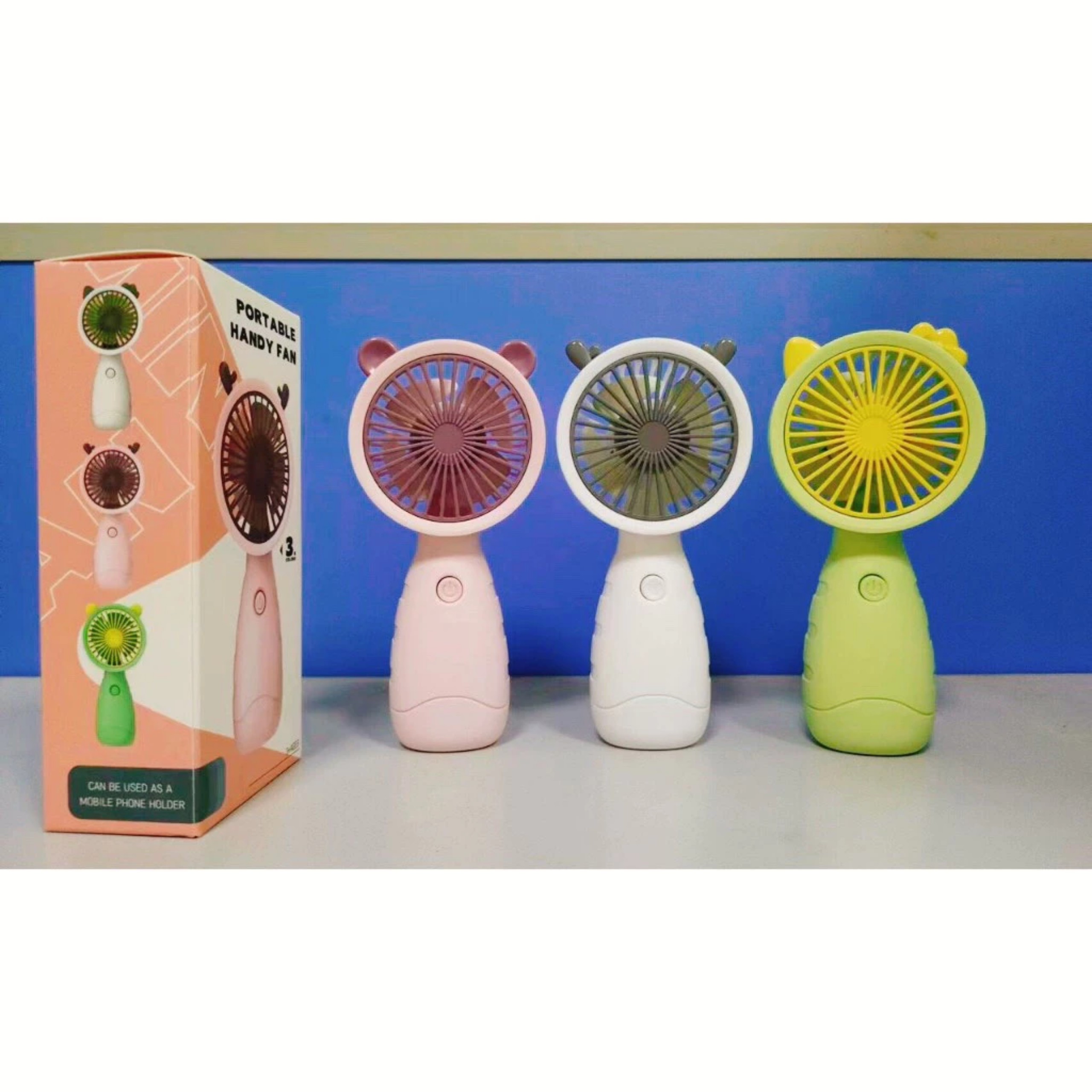 QUẠT MINI CẦM TAY DỄ THƯƠNG CÓ TÍCH ĐIỆN