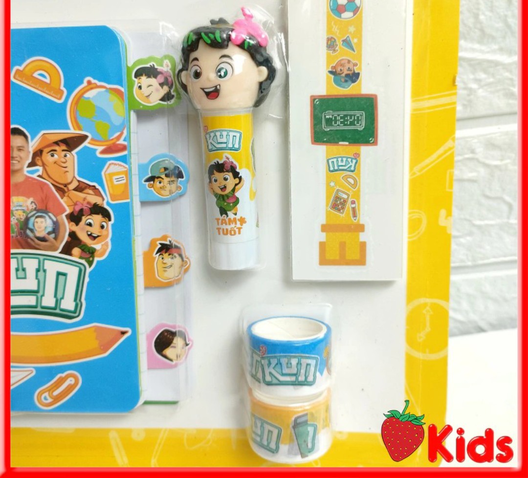 Bộ dụng cụ học tập siêu kun hàng khuyến mãi sữa kun mới 2024